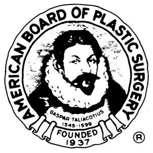 Logo of the American Board of Plastic Surgery featuring a historical figure.